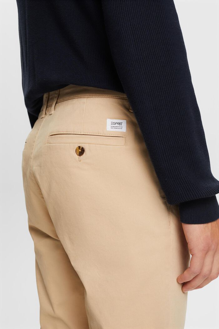 Pantaloni chino, cotone con stretch, SAND, detail image number 5
