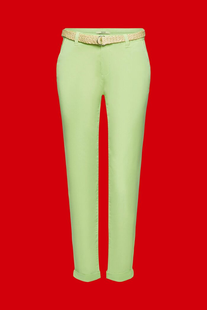 Pantaloni chino stretch leggeri con cintura, CITRUS GREEN, detail image number 5