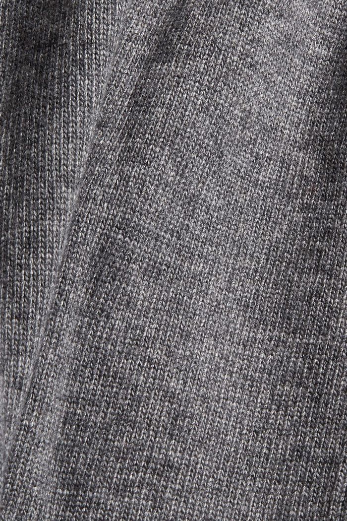 Con lana/cashmere: cardigan con bottoni decorativi, MEDIUM GREY, detail image number 4