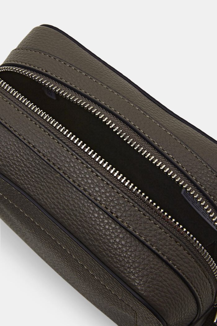 Borsa a tracolla in similpelle, DARK GREY/BROWN, detail image number 3