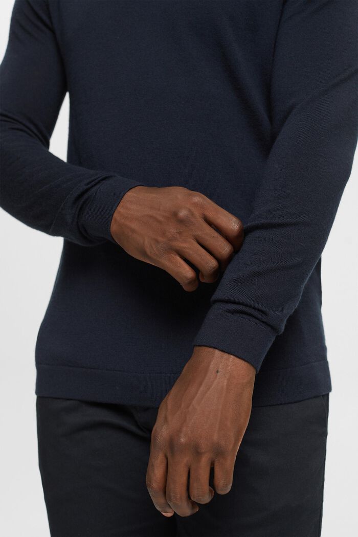 Pullover in lana lavorato a maglia, BLACK, detail image number 0