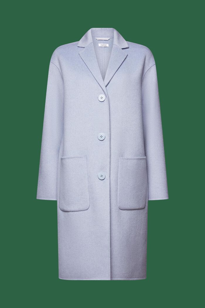 Cappotto in misto lana, LIGHT BLUE LAVENDER, detail image number 6