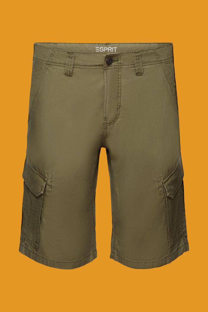 Pantaloncini cargo, 100% cotone, DARK KHAKI, detail image number 5