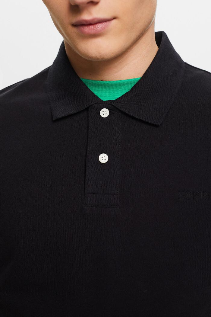 Polo in piqué, BLACK, detail image number 2