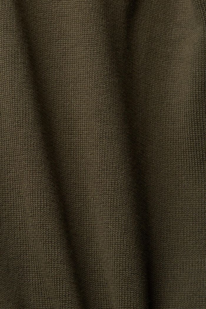 Pullover in maglia con scollo a V, DARK KHAKI, detail image number 6