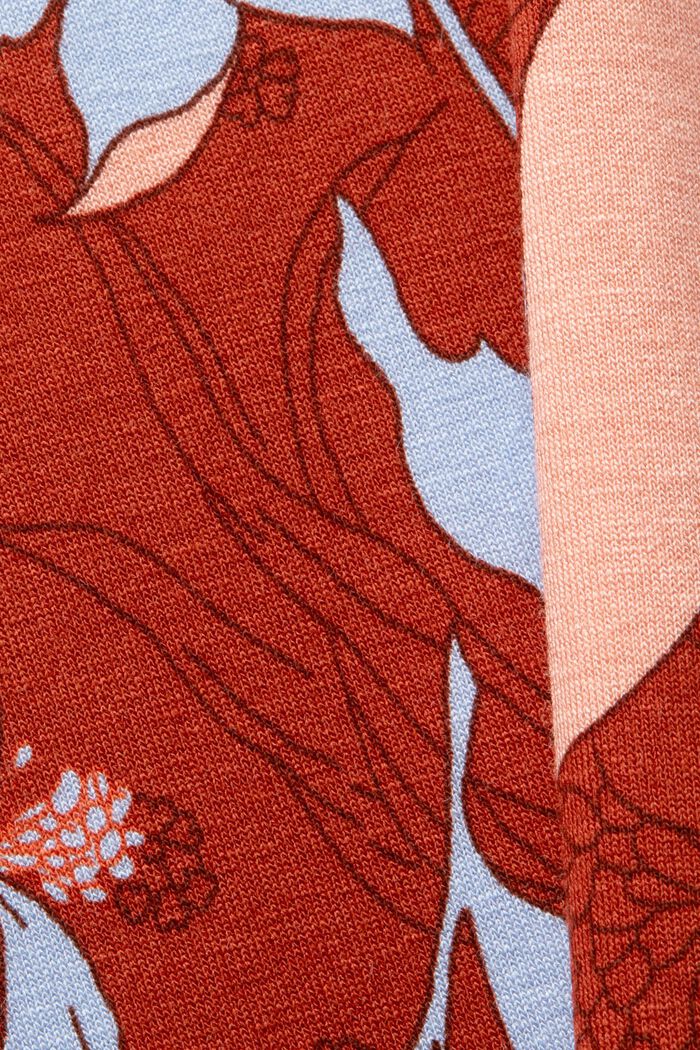 Abito floreale in jersey, CORAL ORANGE, detail image number 5