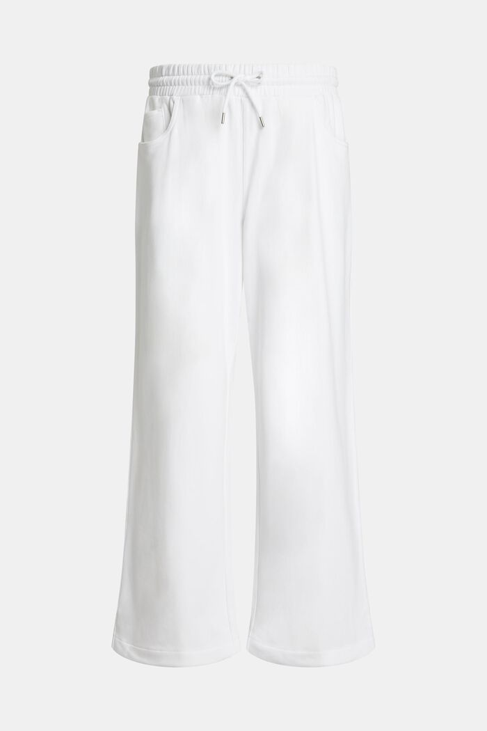 Pantaloni stile jogger in jersey, WHITE, detail image number 4