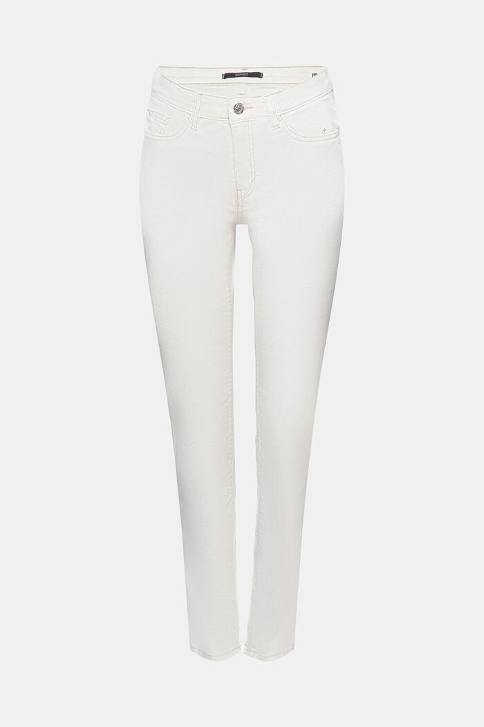 Jeans Slim Fit a vita media, WHITE, detail image number 6