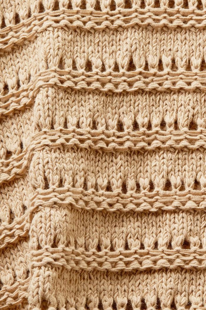 Pullover in maglia traforata, BEIGE, detail image number 5