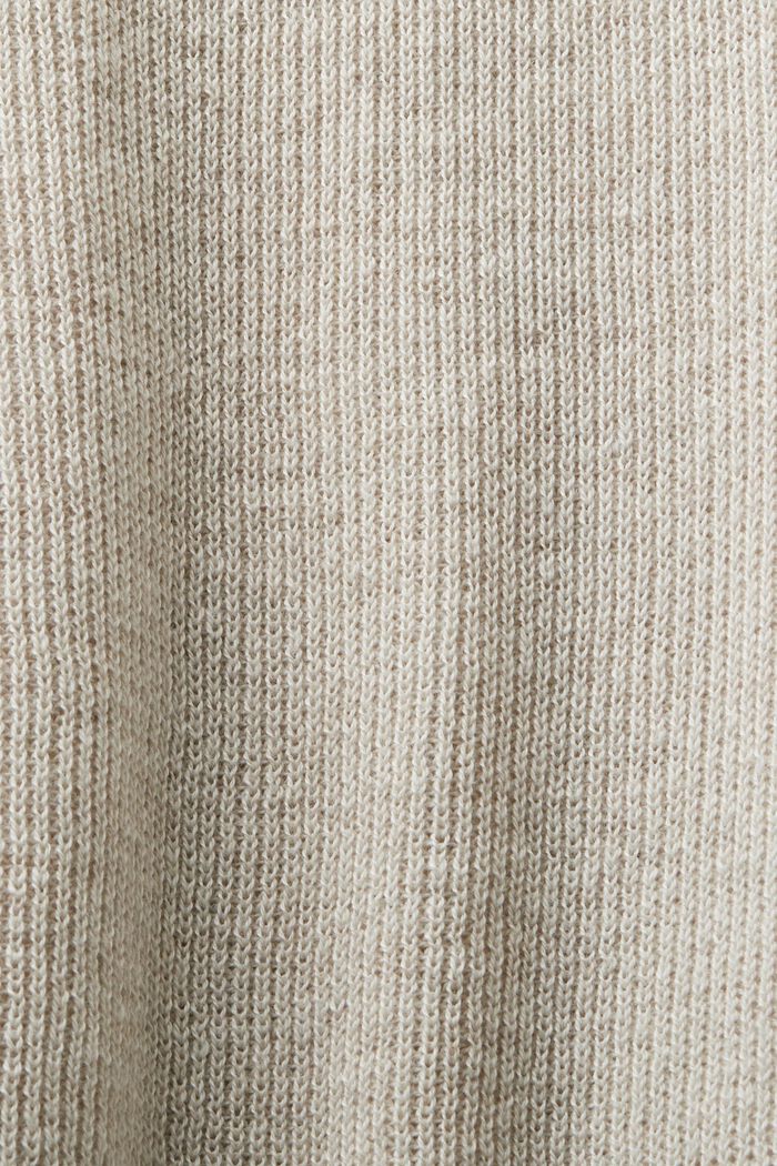 Poncho in maglia a coste, LIGHT BEIGE, detail image number 3
