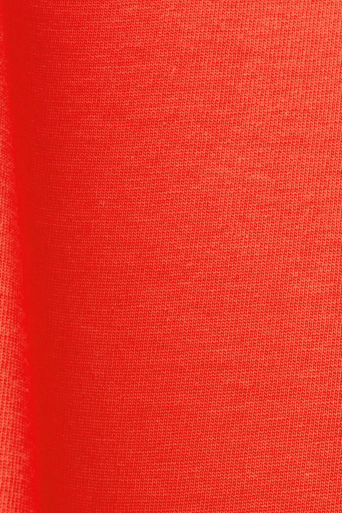 T-shirt in cotone biologico con stampa geometrica, ORANGE RED, detail image number 6