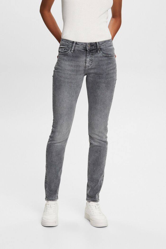 Jeans Slim Fit a vita media, GREY MEDIUM WASHED, detail image number 0
