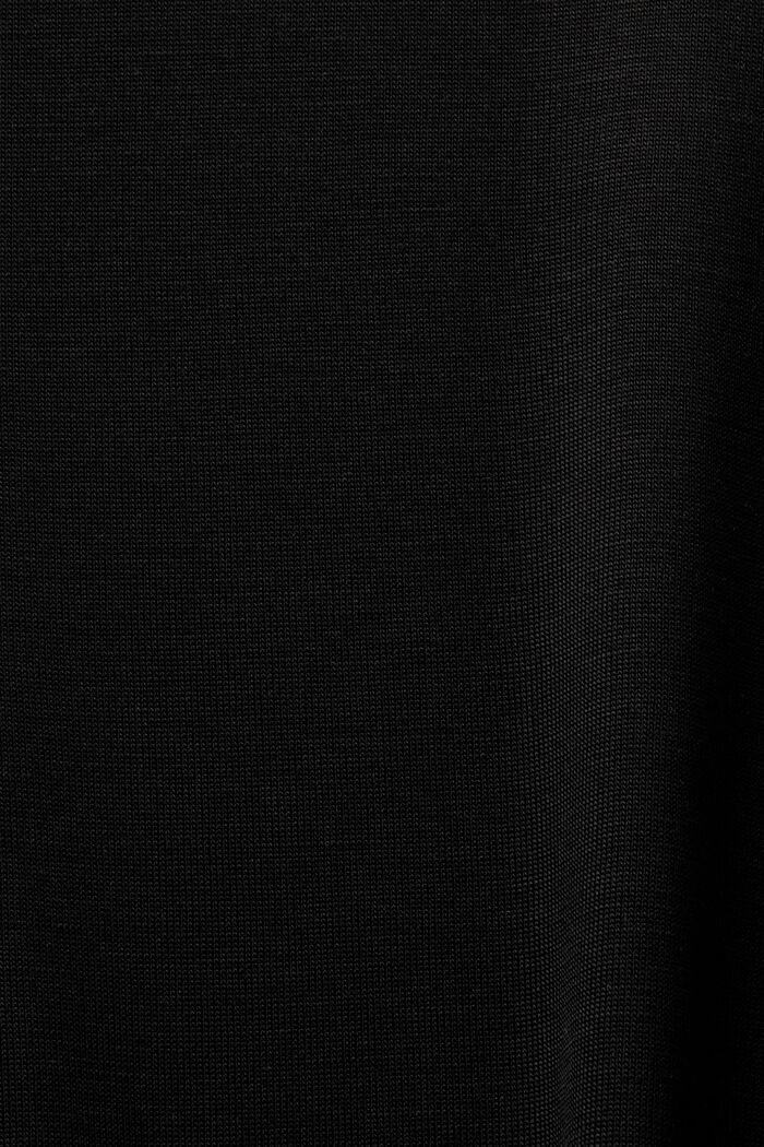 Maglia dolcevita a maniche lunghe in jersey, BLACK, detail image number 4