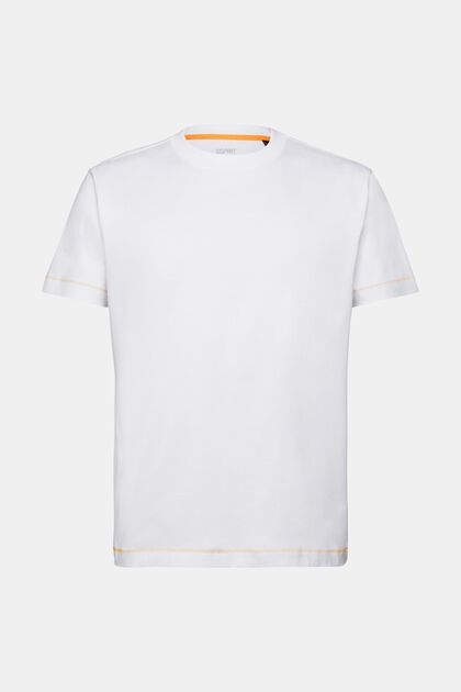 T-shirt a girocollo in jersey di 100% cotone