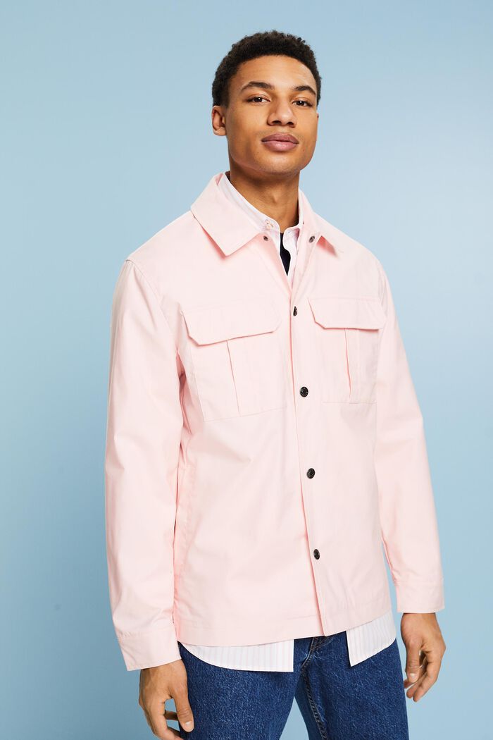 Overshirt in twill, PASTEL PINK, detail image number 0