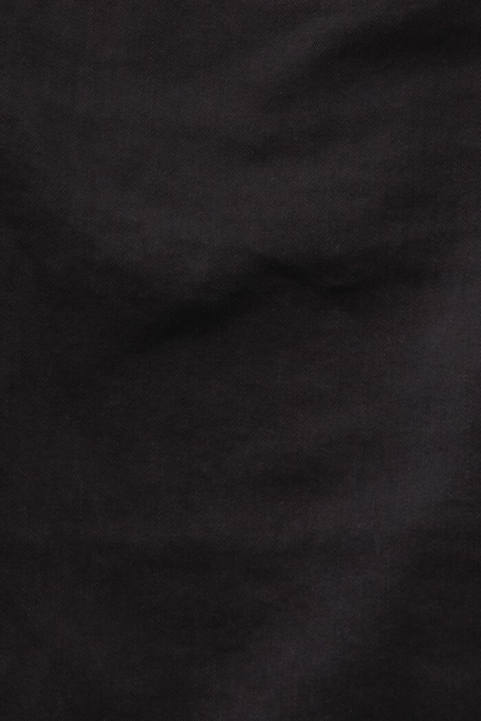 Pantaloni capri in cotone biologico, BLACK, detail image number 5