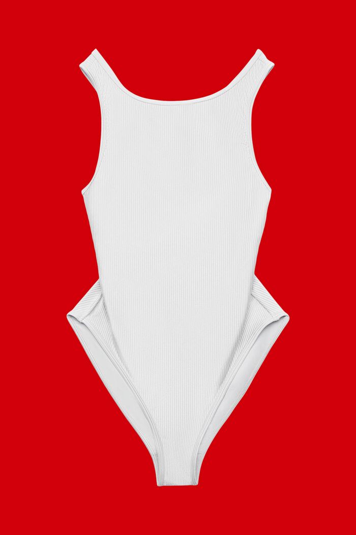 Silver beach costume da bagno imbottito, SILVER, detail image number 4