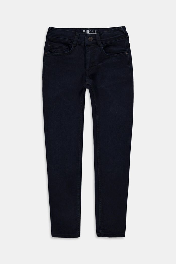 Jeans stretch in misto cotone, BLUE DARK WASHED, detail image number 0