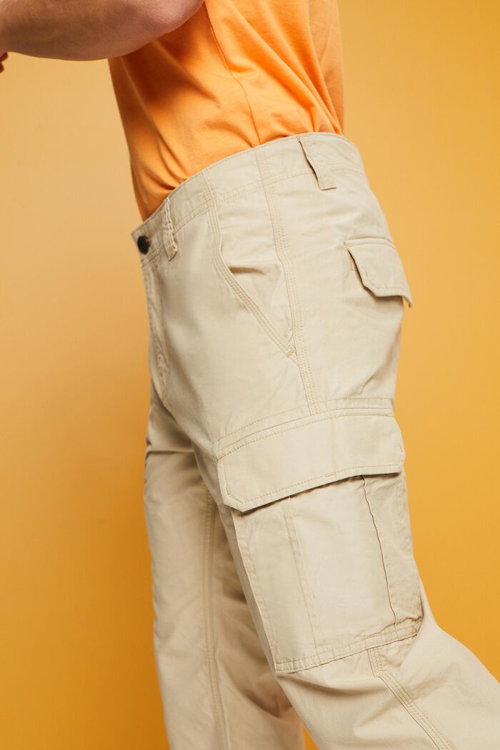 Pantaloni cargo in twill di cotone, SAND, detail image number 2