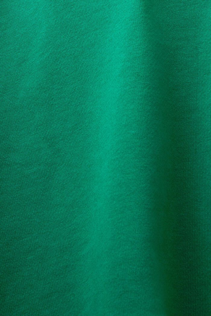 T-shirt in cotone con logo ricamato, DARK GREEN, detail image number 5
