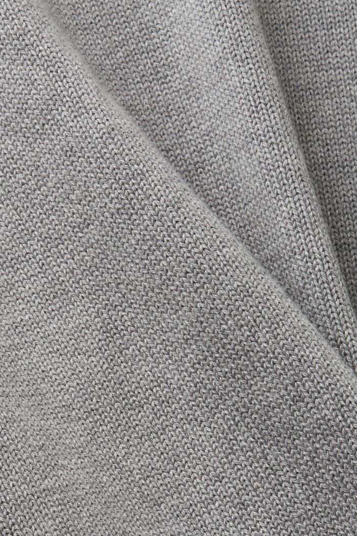 Pullover in cotone a girocollo, MEDIUM GREY, detail image number 5
