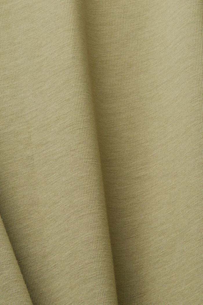 T-shirt in jersey con stampa sul petto, 100% cotone, LIGHT KHAKI, detail image number 4