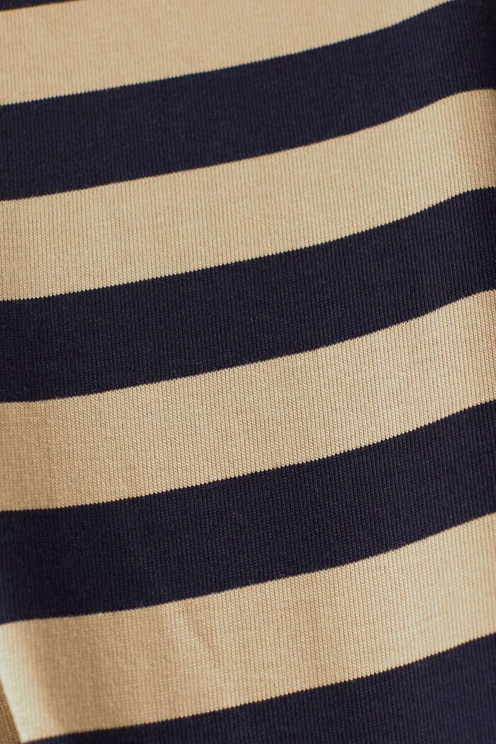 T-shirt a righe in jersey di cotone, BEIGE, detail image number 4