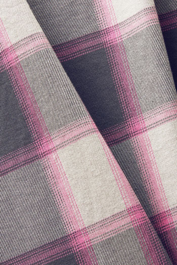 Camicia in flanella di cotone a quadri, DARK GREY, detail image number 6