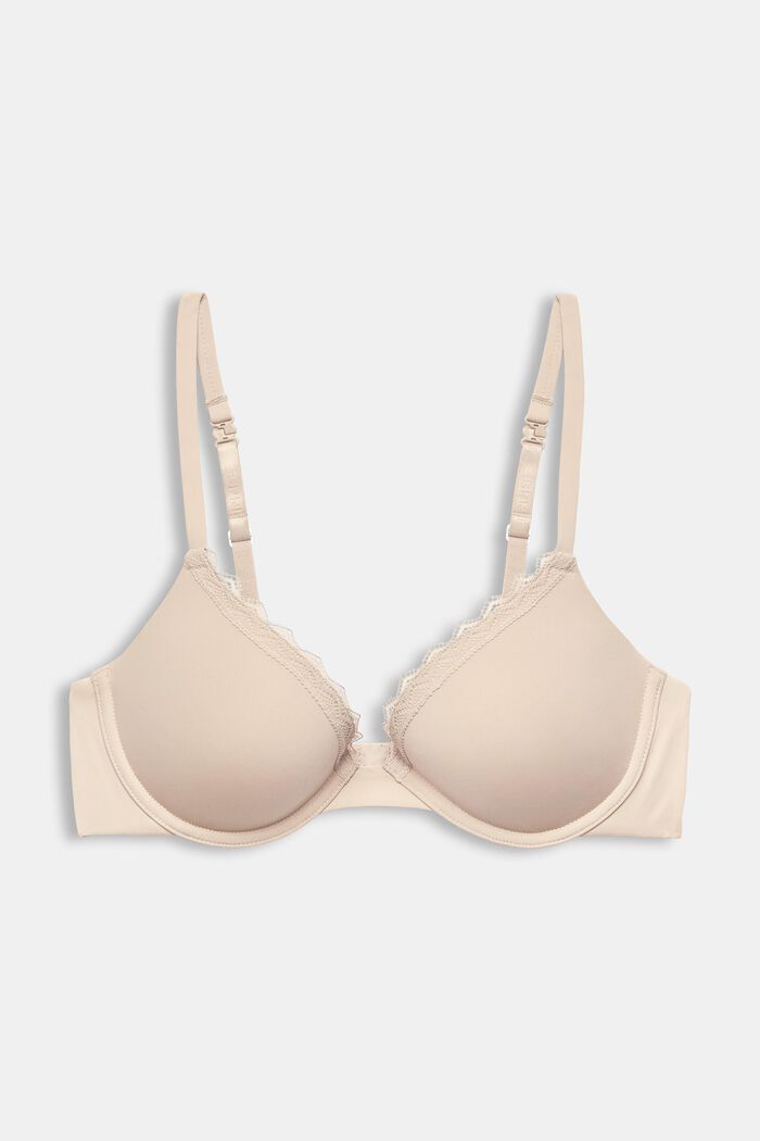 In materiale riciclato: reggiseno push-up con pizzo, DUSTY NUDE, detail image number 4