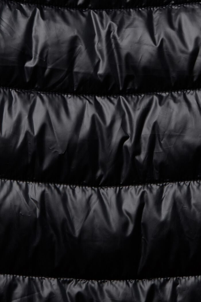 Cappotto trapuntato con cappuccio rimovibile con coulisse, BLACK, detail image number 1