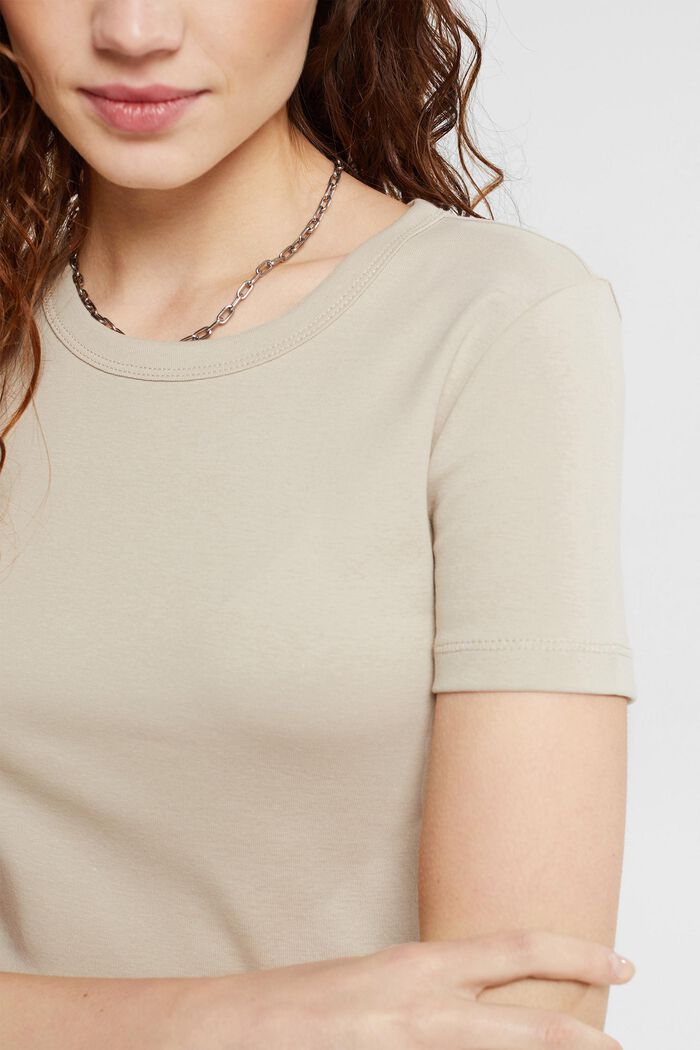 T-shirt di cotone, LIGHT TAUPE, detail image number 2