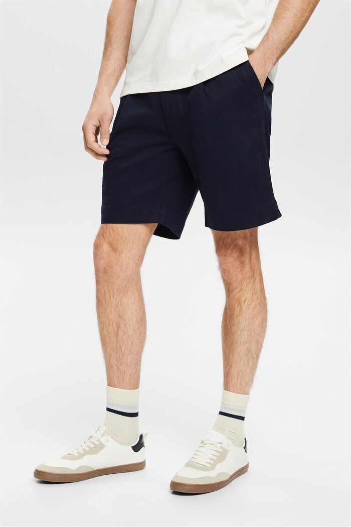 Shorts chino in cotone, NAVY, detail image number 0