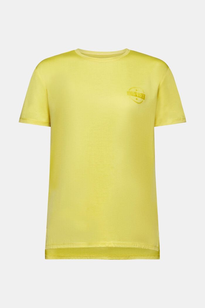 T-shirt fiammata con logo, LIGHT YELLOW, detail image number 5