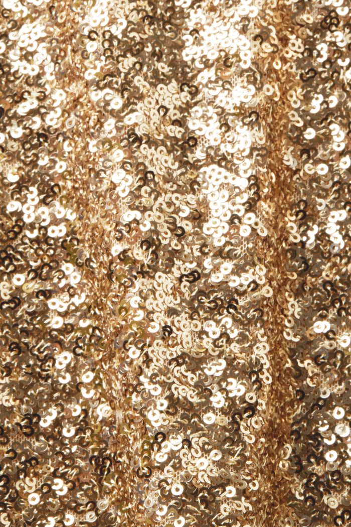 Camicetta con paillettes, GOLD, detail image number 5