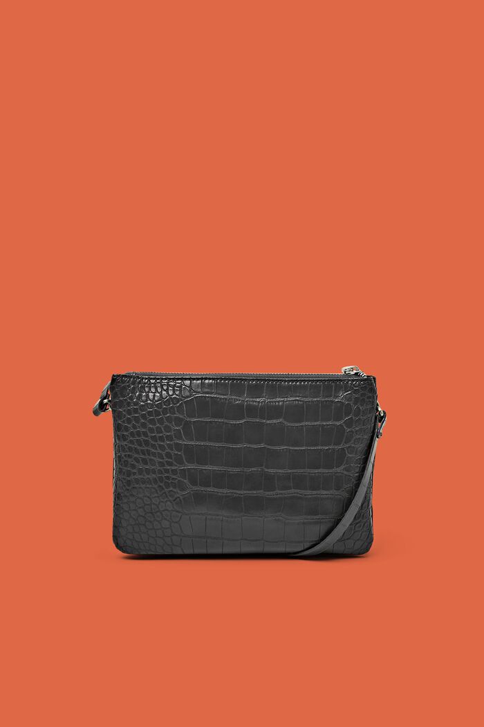 Borsa a tracolla in similpelle, DARK GREY, detail image number 0