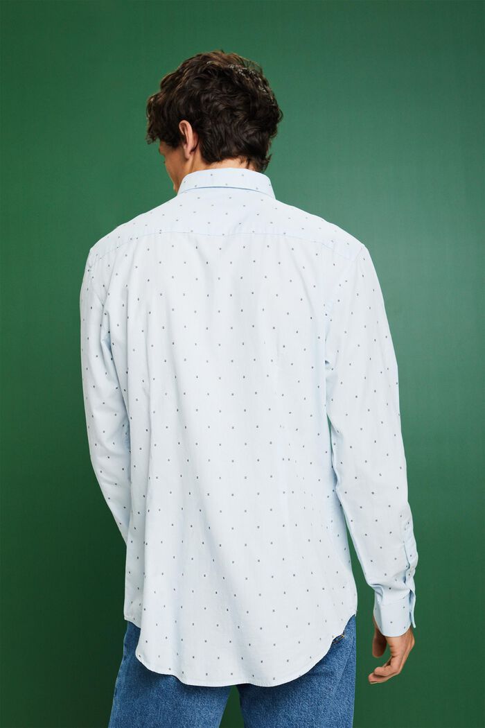 Camicia slim fit in cotone ricamato, PASTEL BLUE, detail image number 2