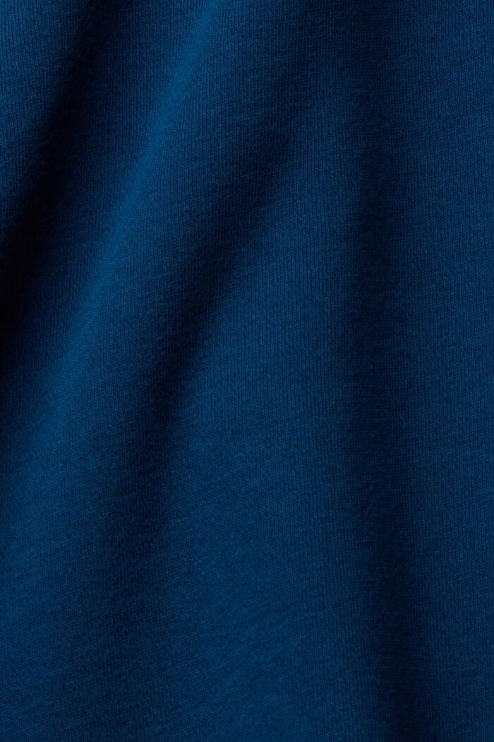Felpa con zip di media lunghezza, PETROL BLUE, detail image number 1