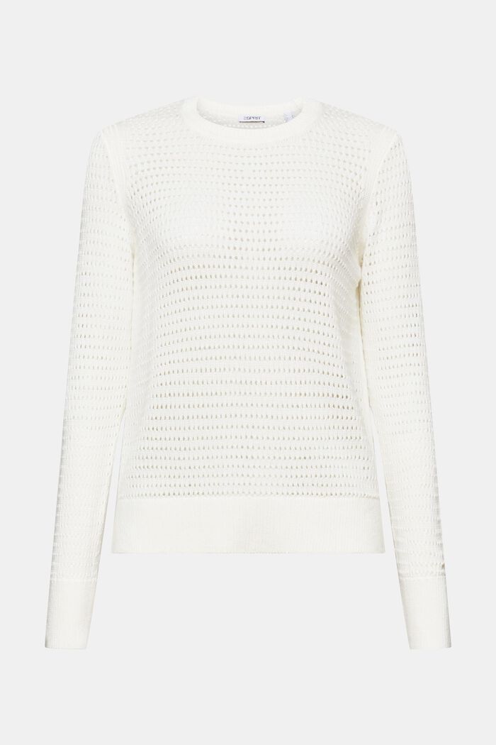 Pullover in mesh, OFF WHITE, detail image number 7