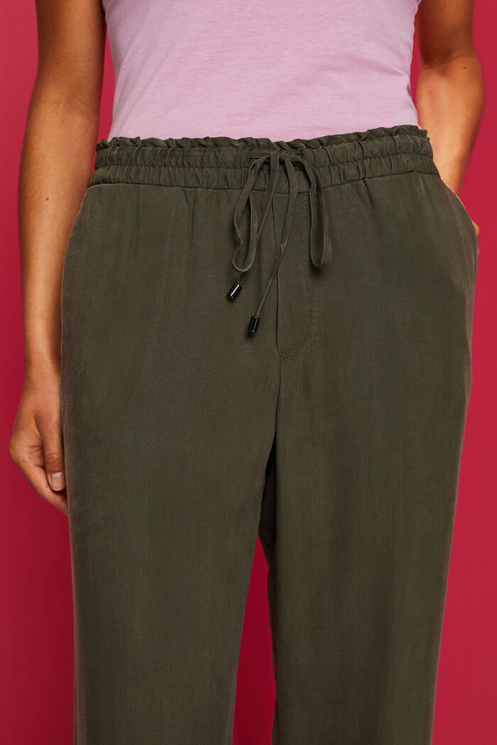 Pantaloni con cintura elastica, DARK KHAKI, detail image number 2