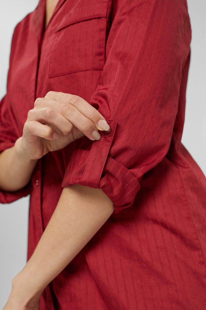 Camicia da notte in 100% cotone, CHERRY RED, detail image number 3