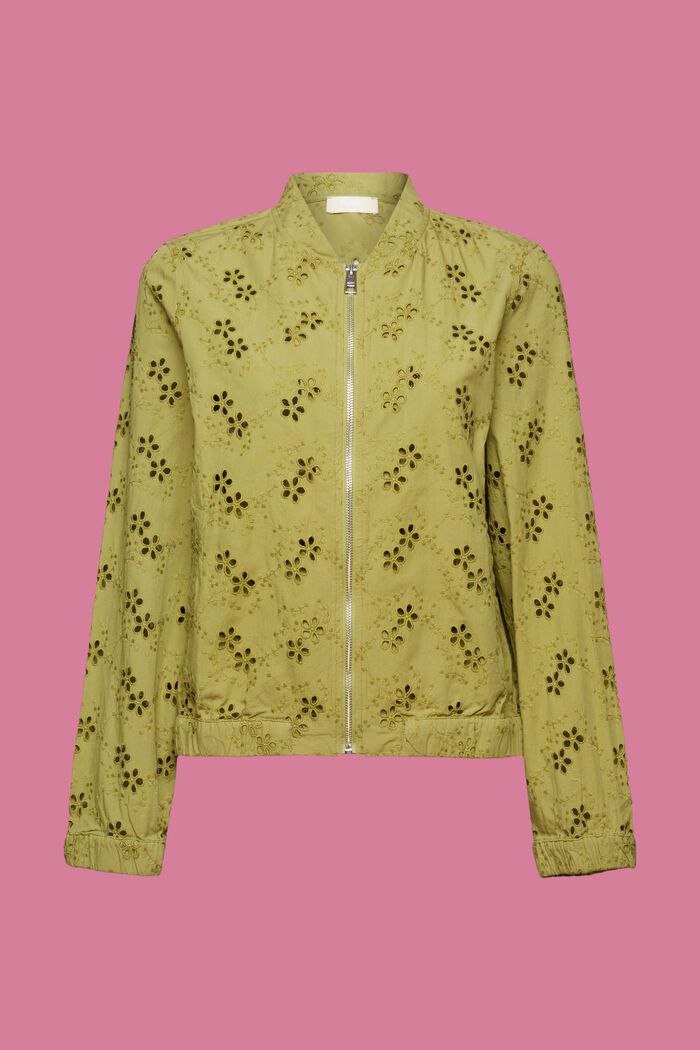 Giacca bomber in pizzo, 100% cotone, PISTACHIO GREEN, detail image number 7