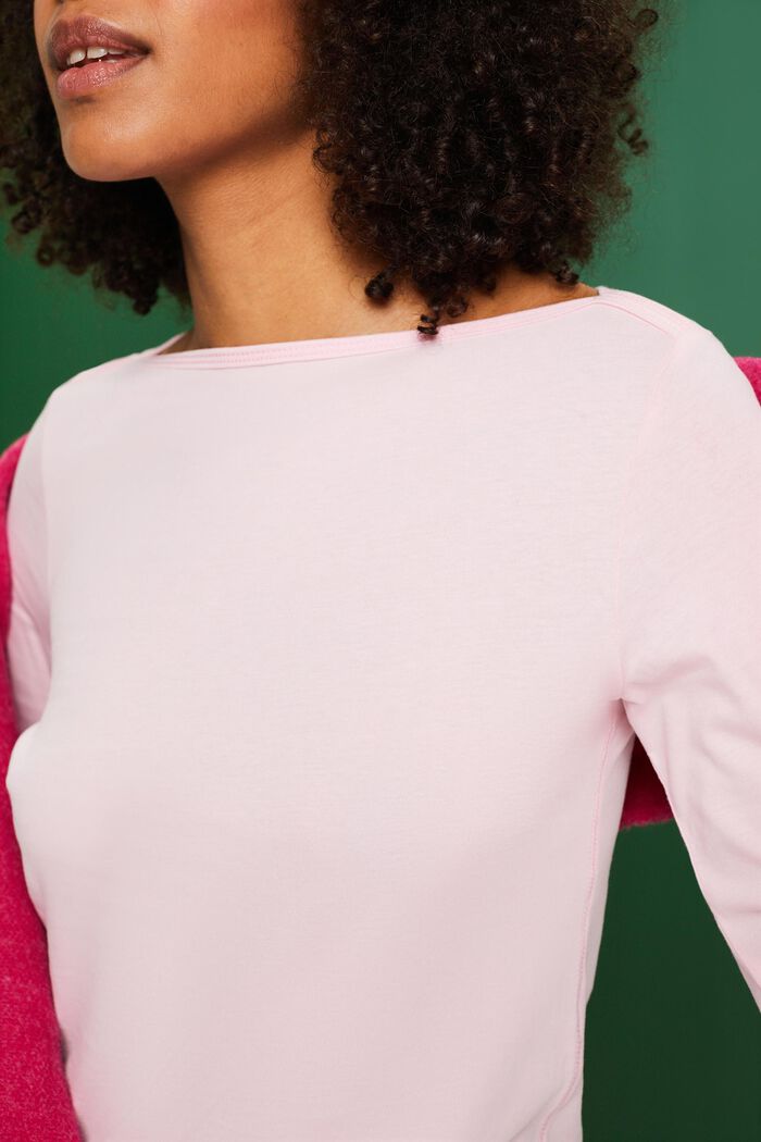 Maglia a maniche lunghe in cotone biologico, PASTEL PINK, detail image number 2