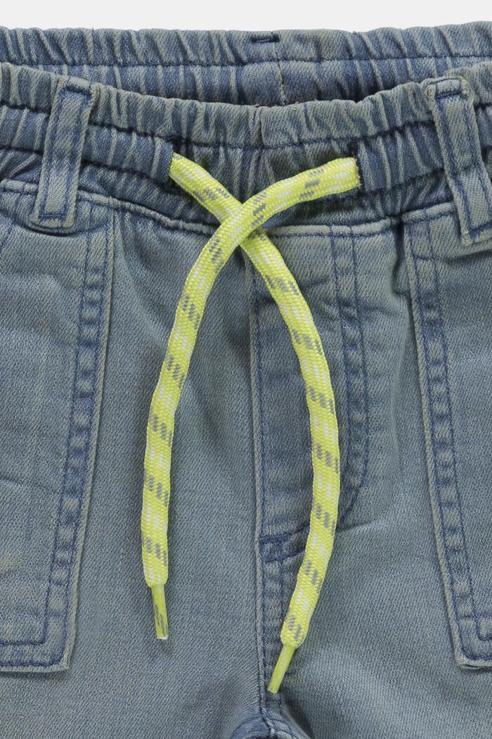 Bermuda di jeans in cotone, BLUE BLEACHED, detail image number 2