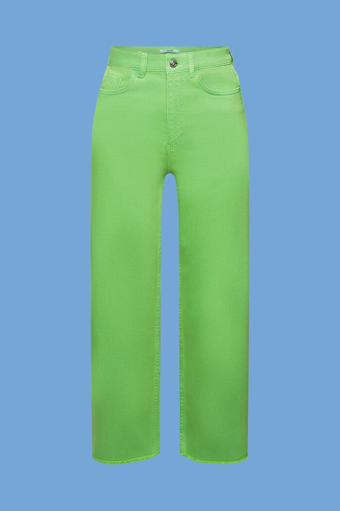 Pantaloni a vita alta e gamba dritta, GREEN, detail image number 7