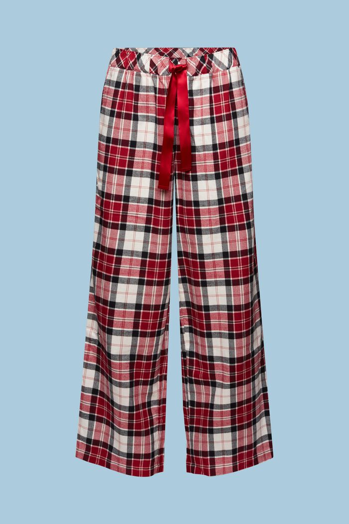 Pantaloni del pigiama in flanella a quadri, NEW RED, detail image number 5