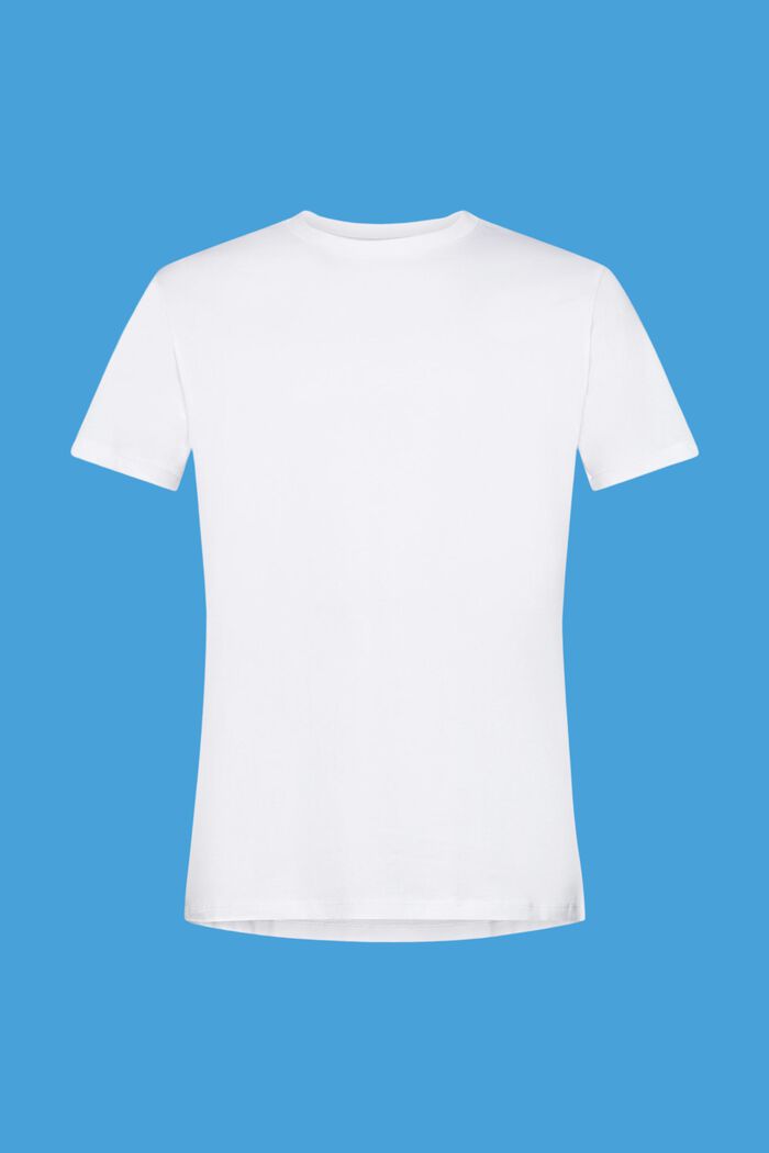 T-shirt girocollo in jersey, WHITE, detail image number 6