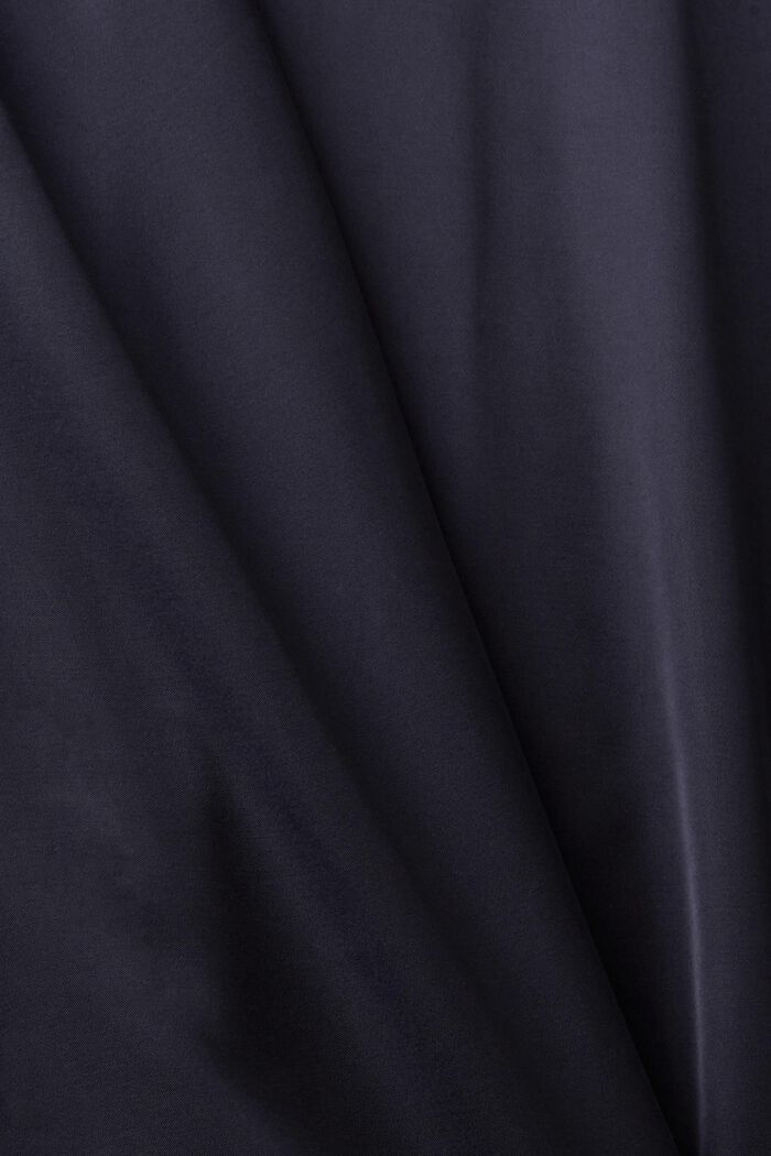 Blusa in raso con bordi arricciati, NAVY, detail image number 6