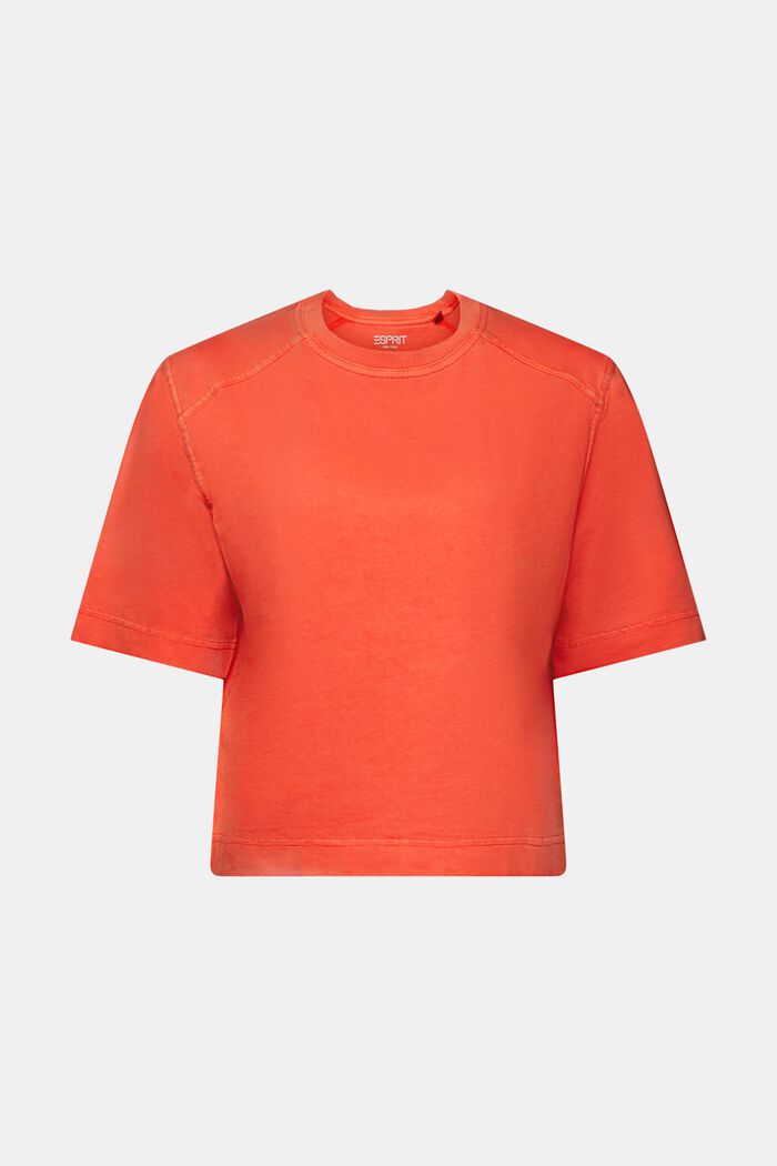 T-shirt squadrata in cotone, BRIGHT ORANGE, detail image number 6