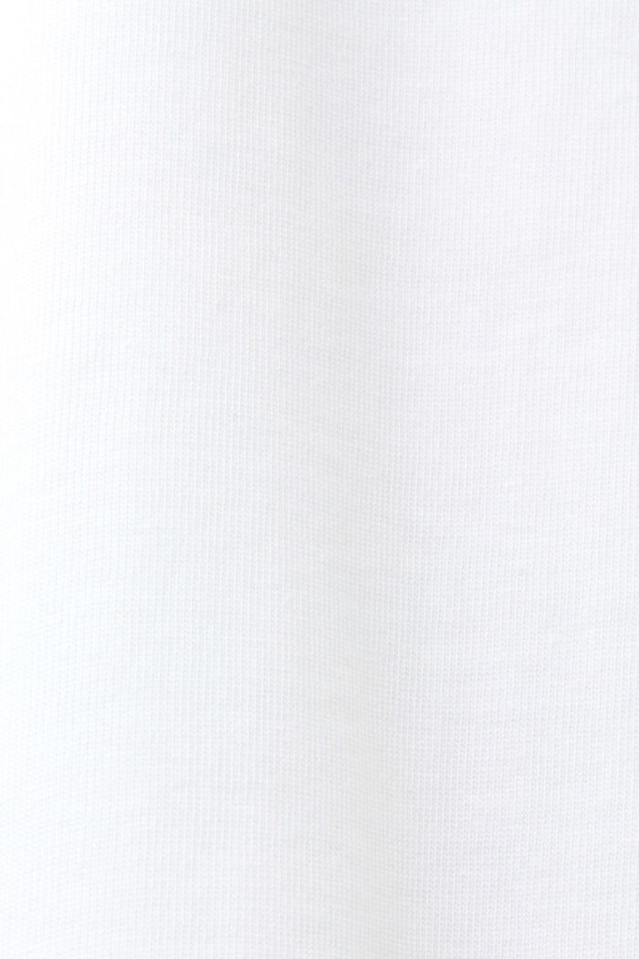 T-shirt in cotone biologico con stampa geometrica, WHITE, detail image number 5
