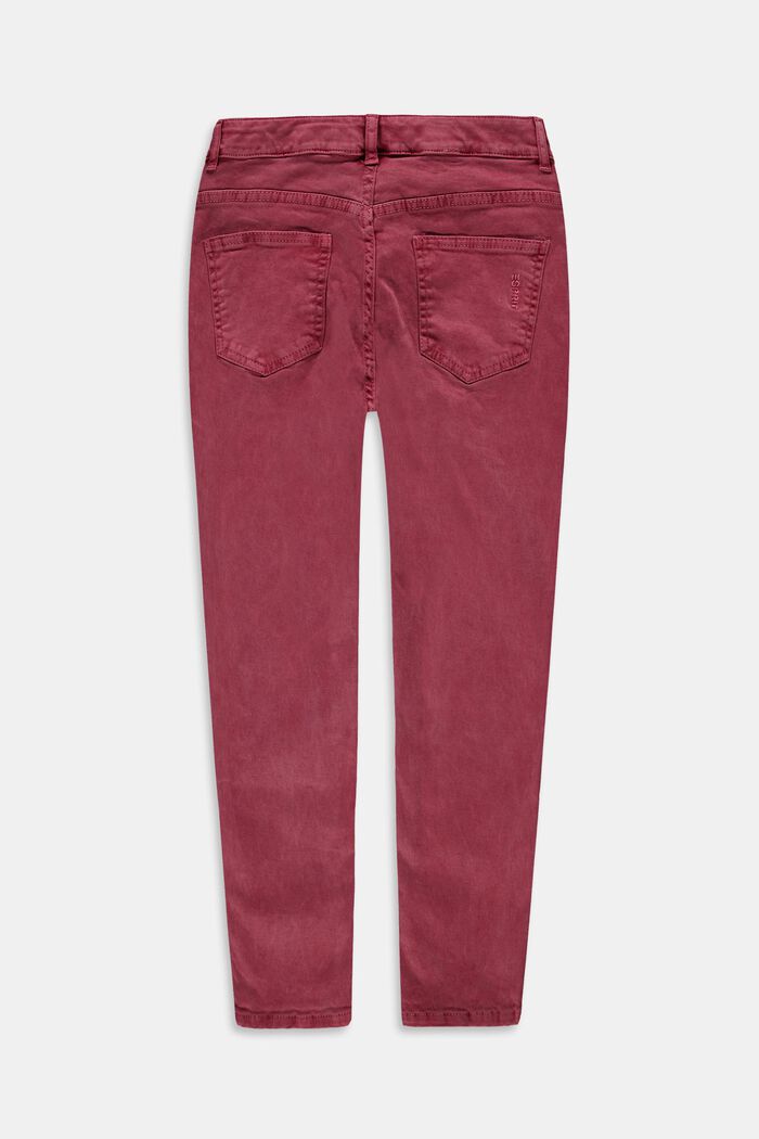 Pantaloni con cotone biologico, DARK RED, detail image number 1